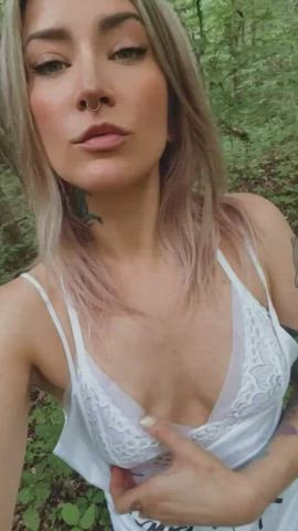 caption censored eye contact flashing humiliation nipples outdoor sissy small tits