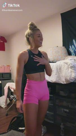 Camel Toe College Fitness Tanned Tight clip