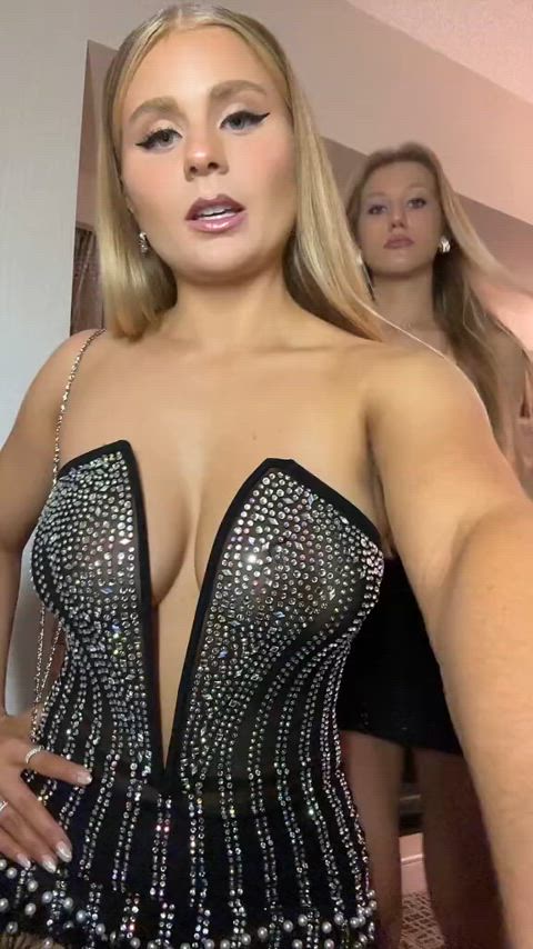 big tits blonde see through clothing clip