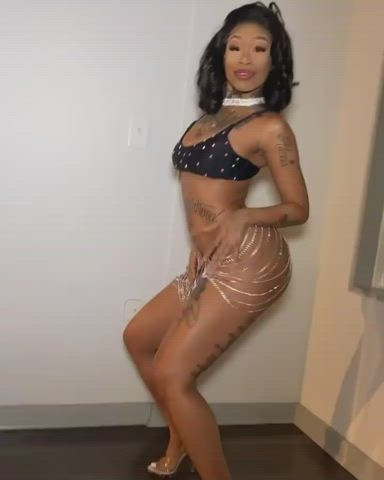 Ass Dancing Ebony Jiggling Stripper Tattoo Thick clip