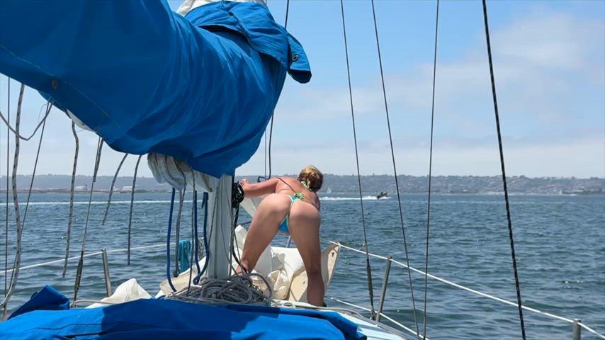 asshole assholebehindthong boat thong clip