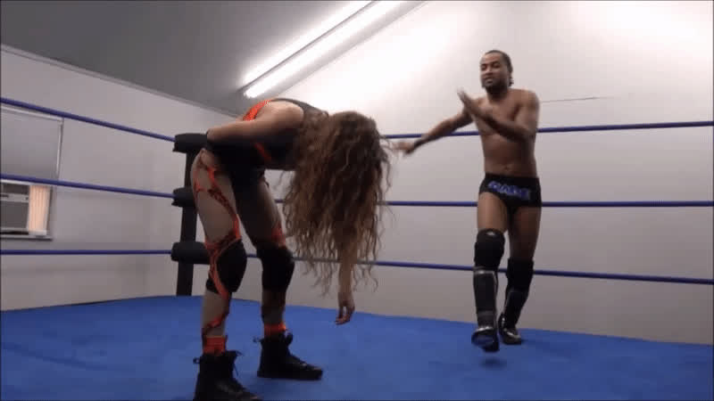 brunette white girl wrestling clip