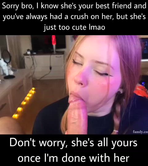 Sorry bro, i know shes your crush but shes just too cute… shes all yours after