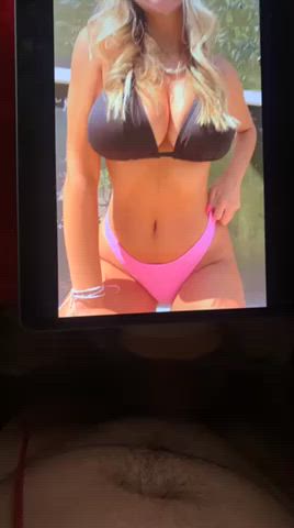 big tits bikini blonde fleshlight tribute clip