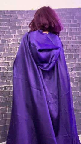 alt ass cosplay costume fishnet goth raven superheroine tease clip