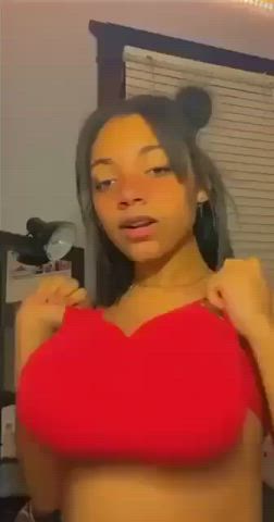 big tits bouncing tits cute ebony huge tits natural tits teen clip