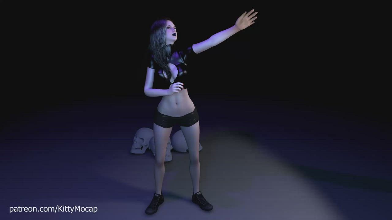 KittyMocap - Goth Dance Motion Capture by Real girl
