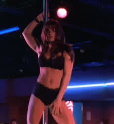 Brunette Fitness Stripper clip