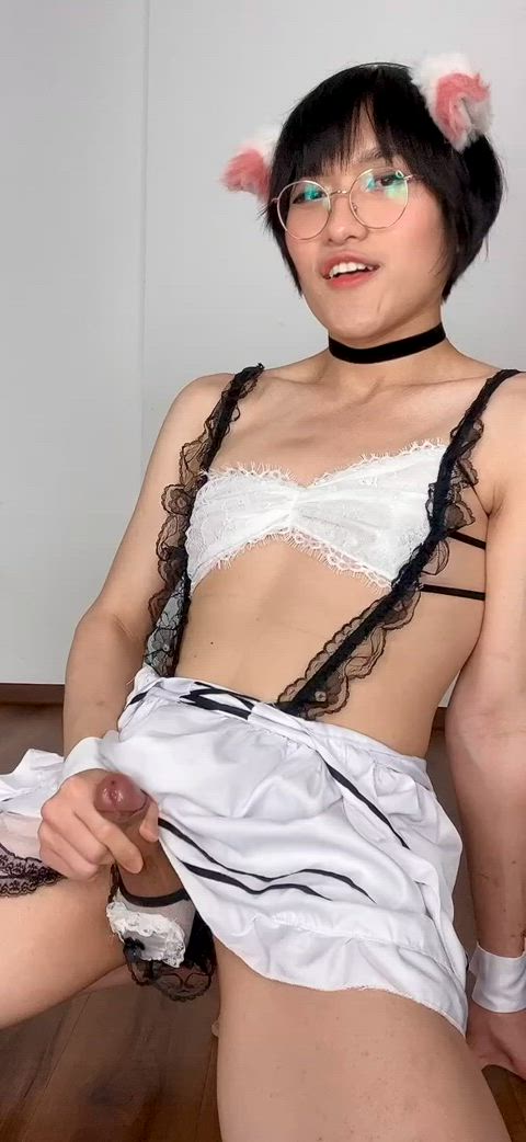 asian cumshot cute femboy petite sissy transgender trap clip