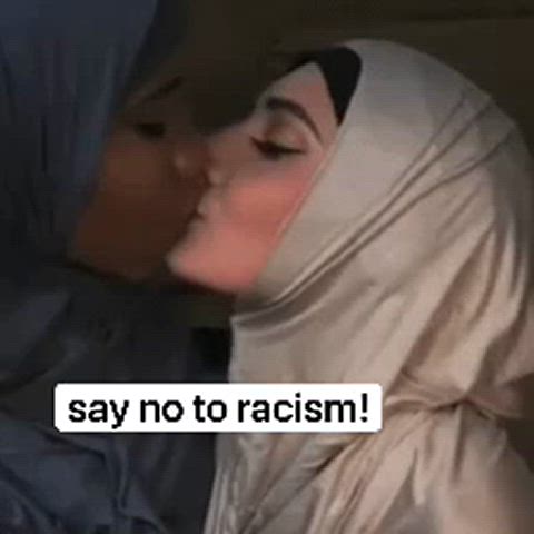 hijab interracial kissing muslim clip