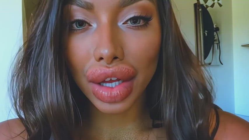 fake lips lips lipstick lipstick fetish clip