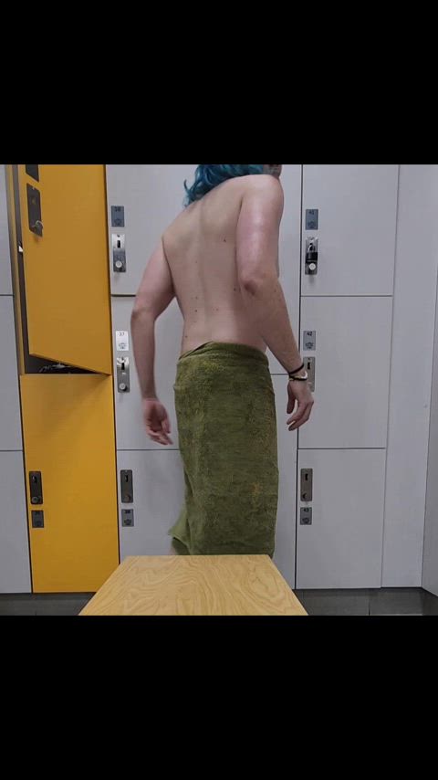 Changing after a shower at the gym. What would you do? 