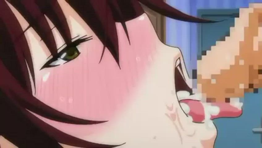 animation anime blowjob cim cum in mouth cumshot hardcore hentai oral clip