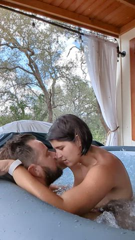 Every once in awhile hot tub sex can be real good, especially when you're outside