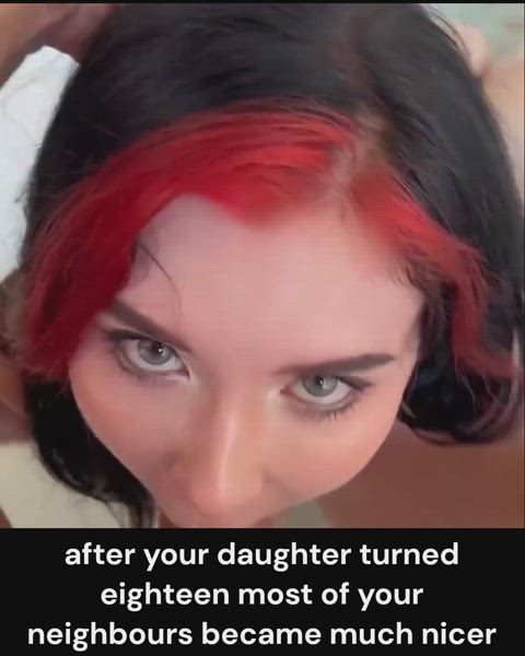 blowjob caption daughter clip