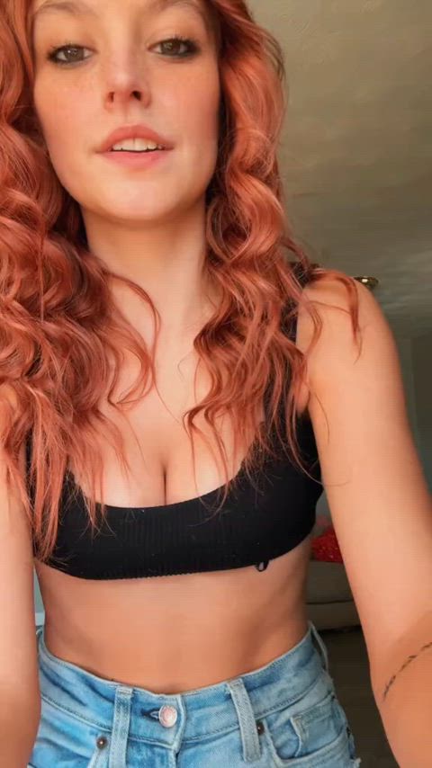 19 years old big tits cleavage clothed huge tits jeans petite redhead teen tiktok