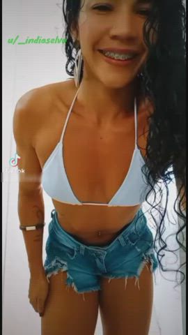 Asshole Big Ass Bikini Brazilian Cumshot Hispanic Interracial Latina Teen clip