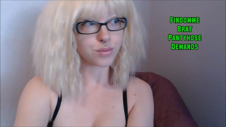 eye contact findom glasses goth lips tease clip