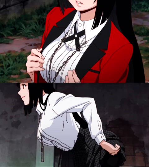 I just got the idea of rewatching (Kakegurui) with my cock out to see how many times