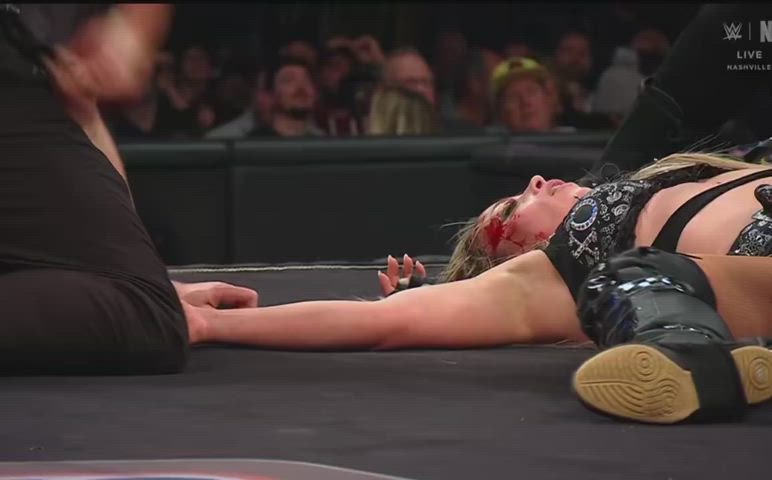 blonde rough wrestling clip
