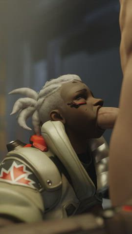 3d animation blowjob ebony overwatch rule34 sucking clip