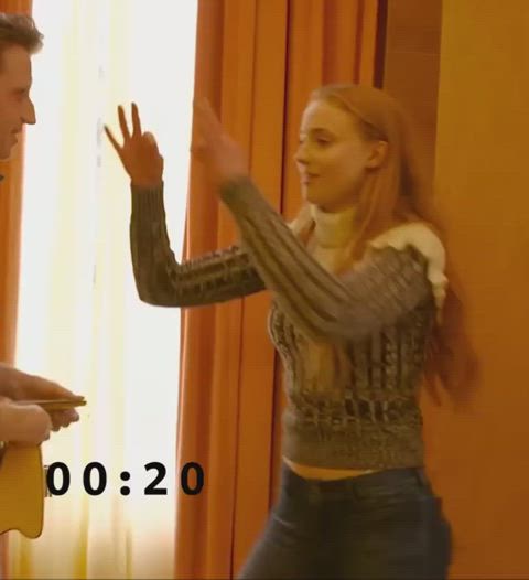 celebrity redhead sophie turner clip