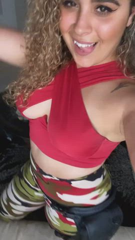 curly hair gamer girl thick tit worship clip