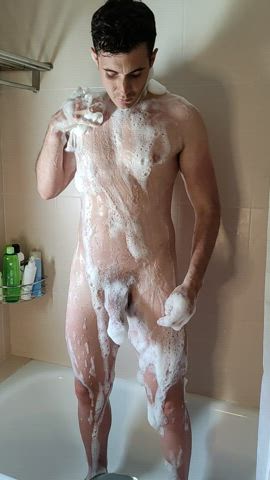 soapy and wet