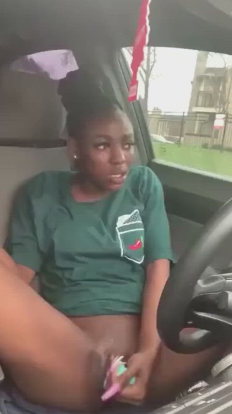 car caught ebony masturbating outdoor public pussy solo teen toy clip