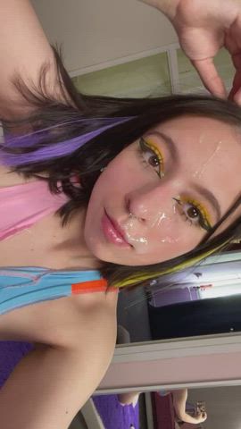 Am I look cute with cum on my face?