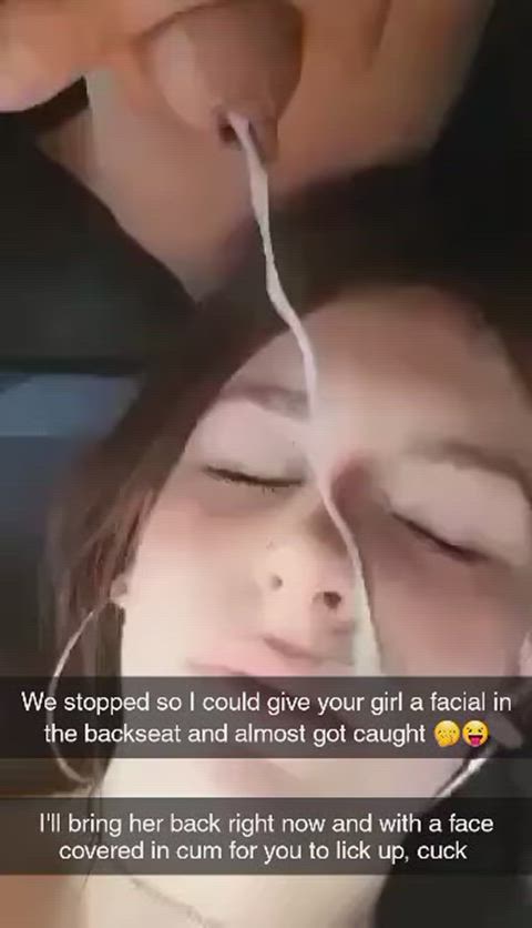 caption cheating cuckold cumshot facial clip