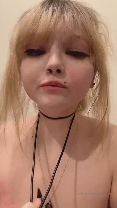 Babe Blonde Cute Face Slapping Spit Submissive Teen Tongue Fetish clip