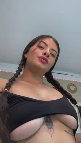 amateur big dick flirt4free jerk off latina masturbating natural tits clip