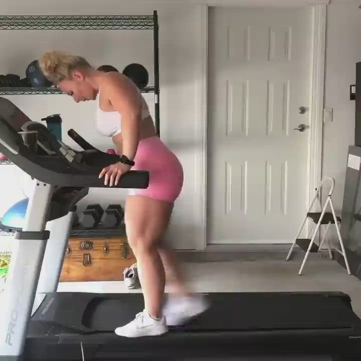Fitness Gym Muscular Girl Muscular Milf Workout clip