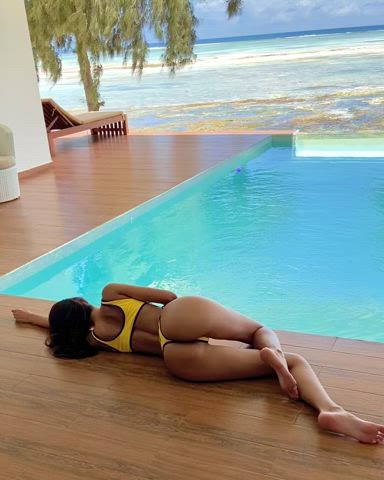 ass bikini brunette clip
