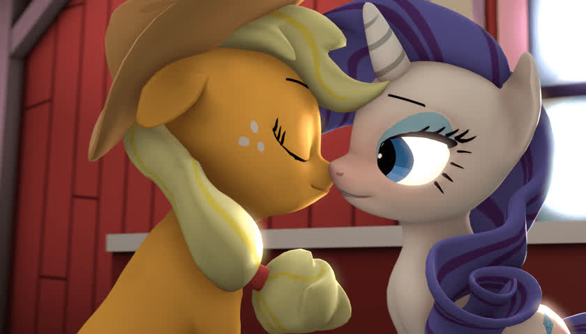animation cartoon drooling farm kinky kiss kissing lesbians sfm clip