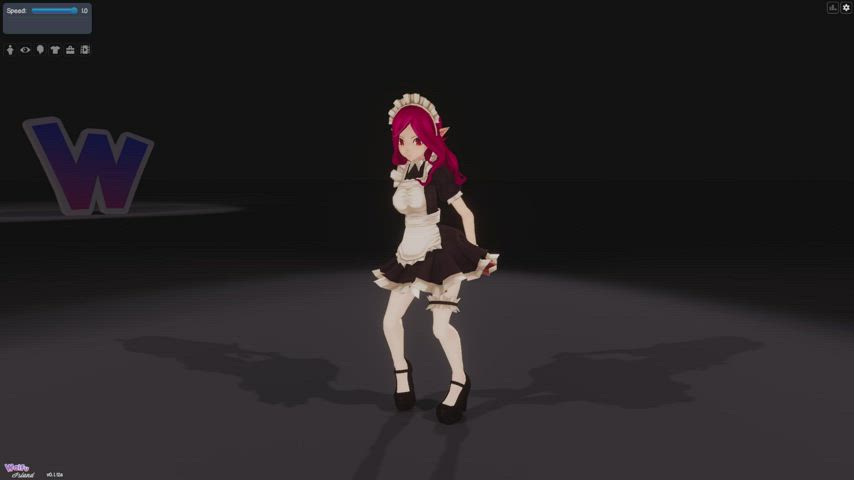 anime dancing maid clip