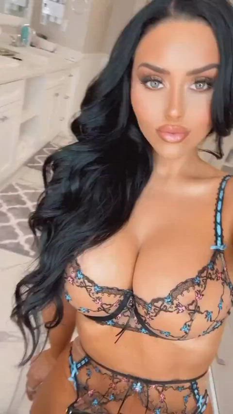 blue eyes glamour lingerie clip