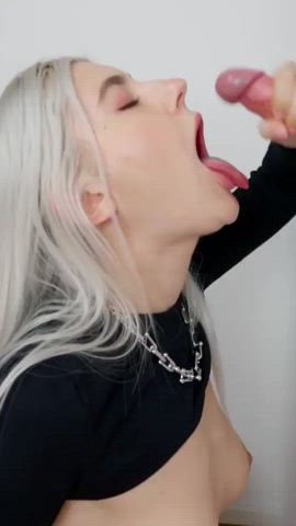 Blonde Blowjob Cute Facial clip