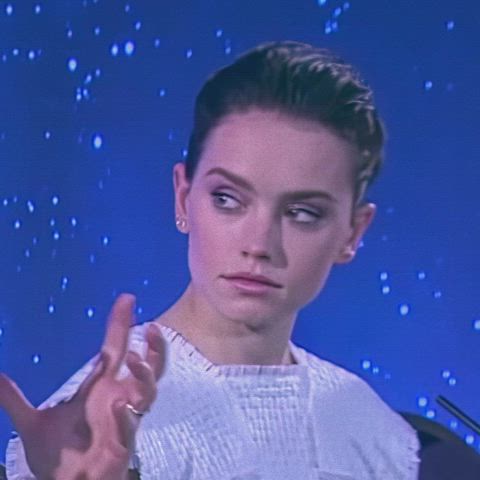 60fps Celebrity Cute Daisy Ridley Eye Contact Short Hair Small Tits Tight Ass clip