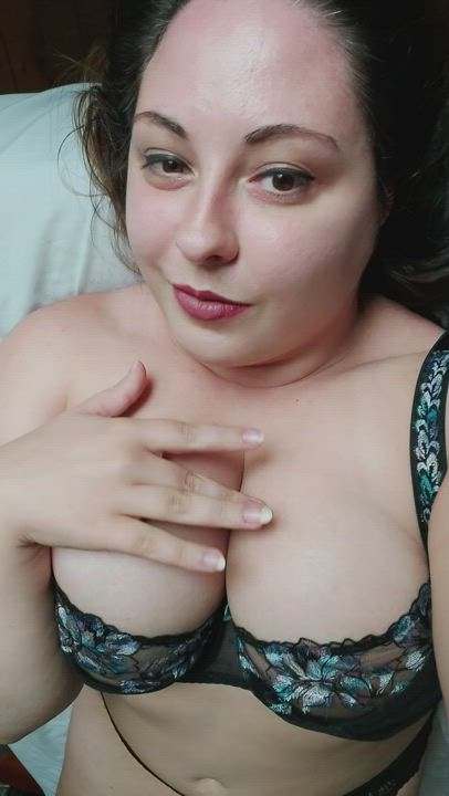 Big Tits Curvy Lingerie Selfie Tease Porn GIF by misslybellyle