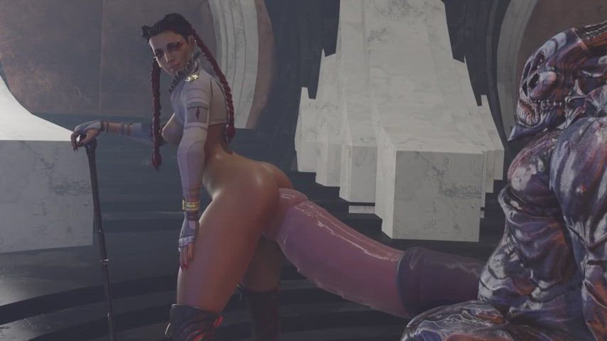 3d big dick cowgirl extreme hentai monster cock riding sfm sloppy wet pussy clip