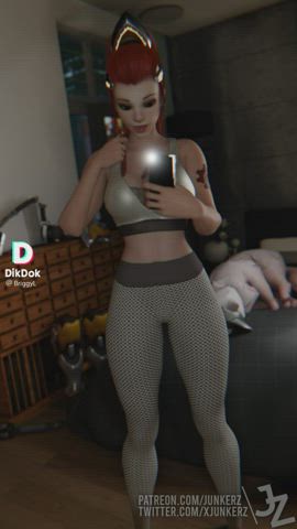3D Ass Spanked Spanking Yoga Pants clip