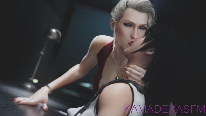 3d animation cosplay domination femdom kissing lesbian r/japanesekissing animated-with-sound