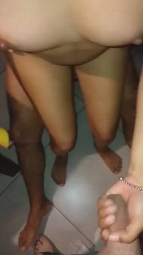 Last Night Threesome, Bull fucked her Good