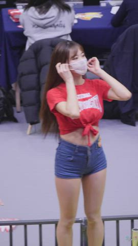 asian babe cheerleader cute korean model clip