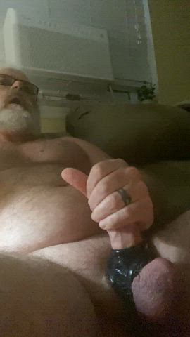beard big dick cock gooning jerk off male masturbation masturbating onlyfans clip