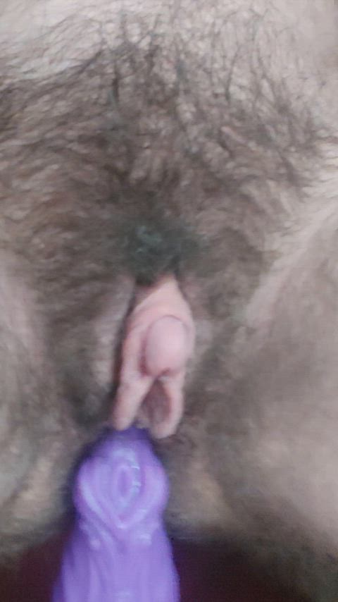 dildo ftm homemade huge dildo knot monster cock riding solo tied wet pussy clip