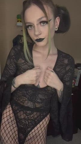 emo goth urfavgothxx petite tiny-tits clip