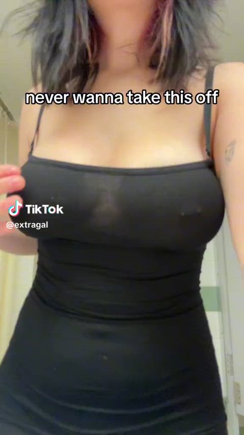 chubby goth pierced pokies slut thick thot tiktok white girl clip